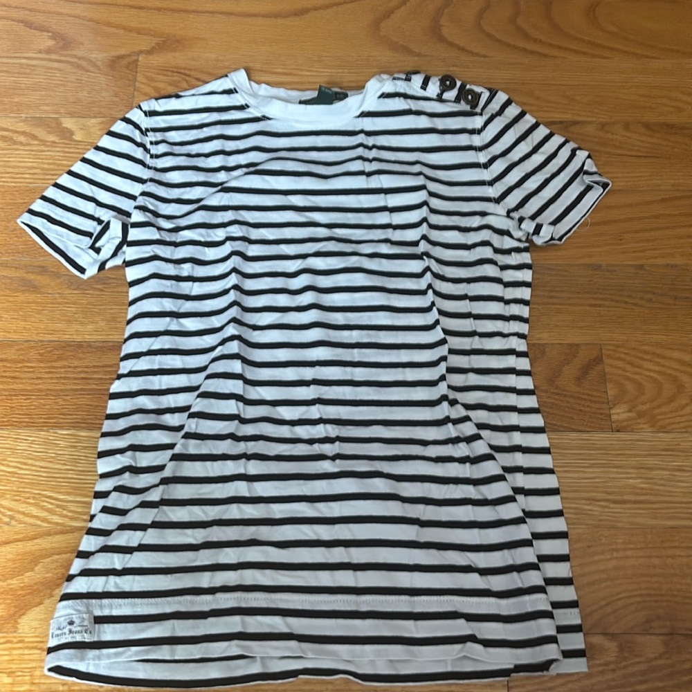 Women’s Ralph Lauren Striped Tee with Buttons
